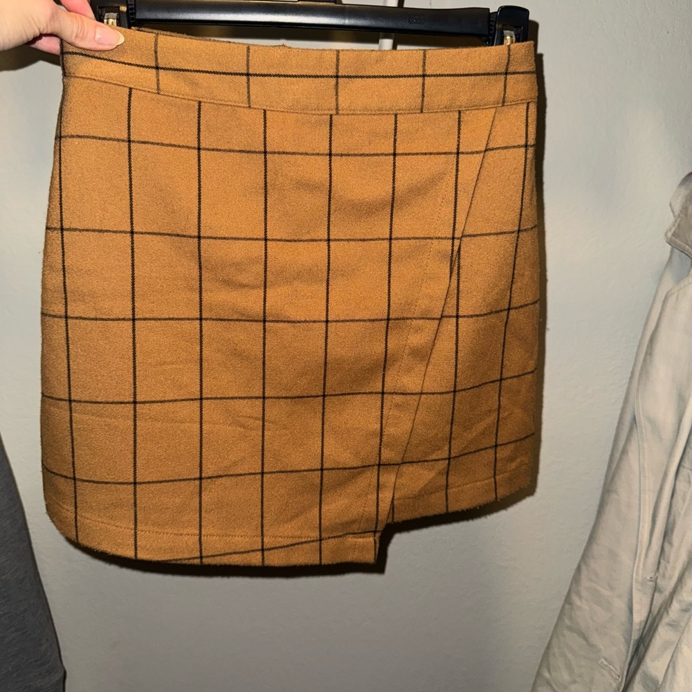 Forever 21 Checkered Brown Mini Skirt
